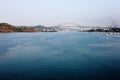 The bridge of the Americas bridge over Panama canal Royalty Free Stock Photo